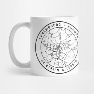 Luxembourg Map Mug